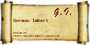 German Imbert névjegykártya