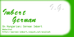 imbert german business card